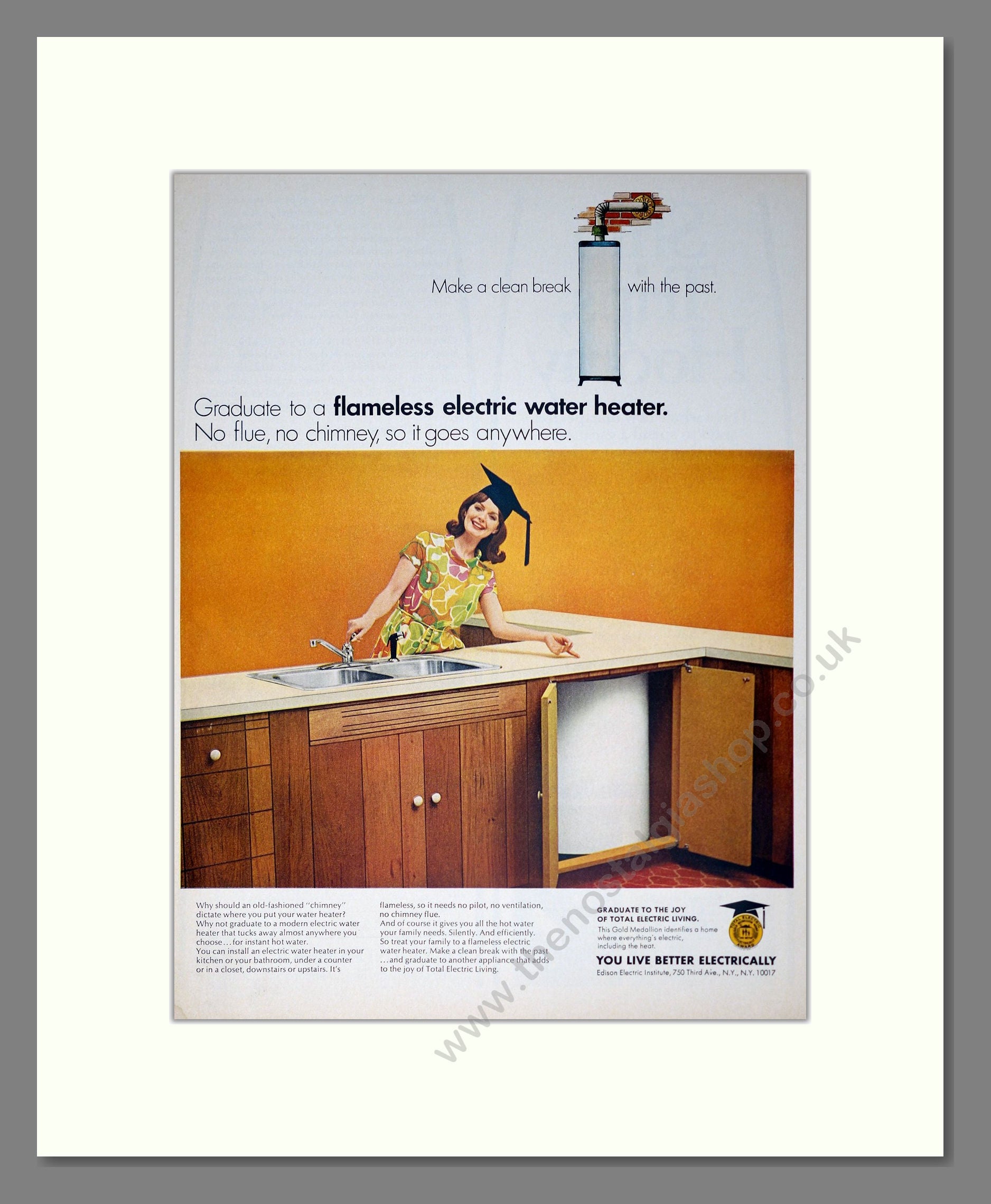 Edison Electric - Water Heater. Vintage Advert 1968 (ref AD302564)