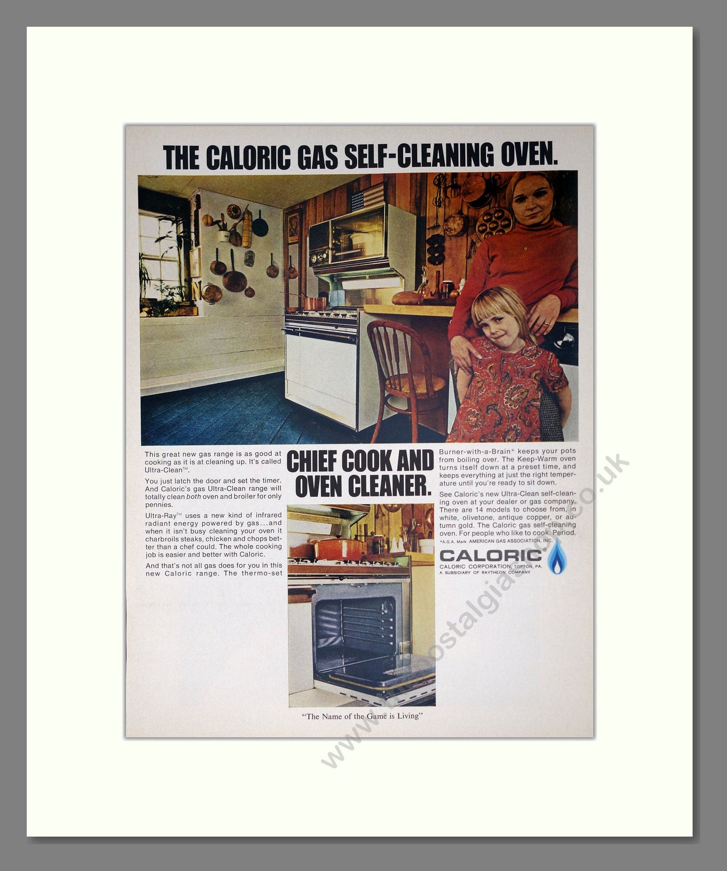 Caloric - Cookers. Vintage Advert 1969 (ref AD302573)