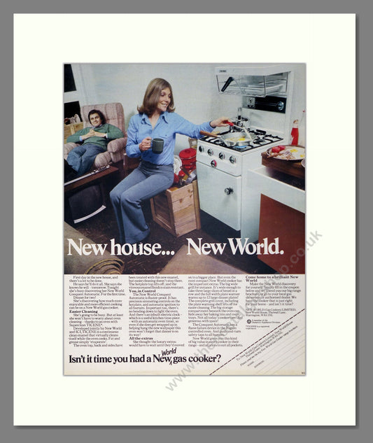 New World - Cookers. Vintage Advert 1973 (ref AD302576)