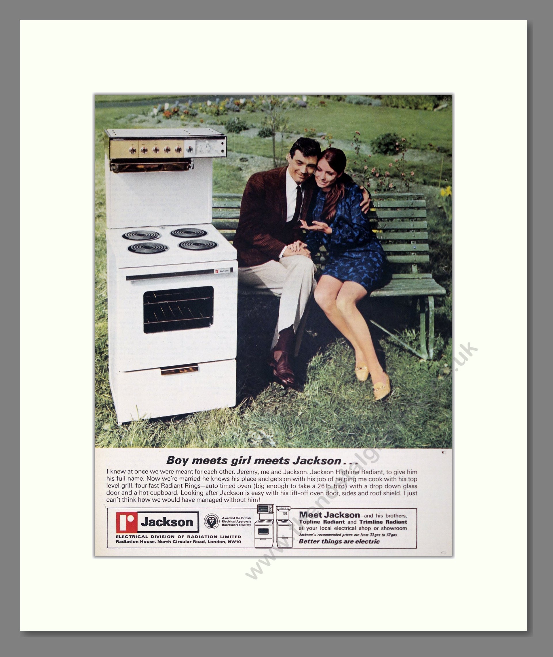 Jackson - Cookers. Vintage Advert 1967 (ref AD302584)