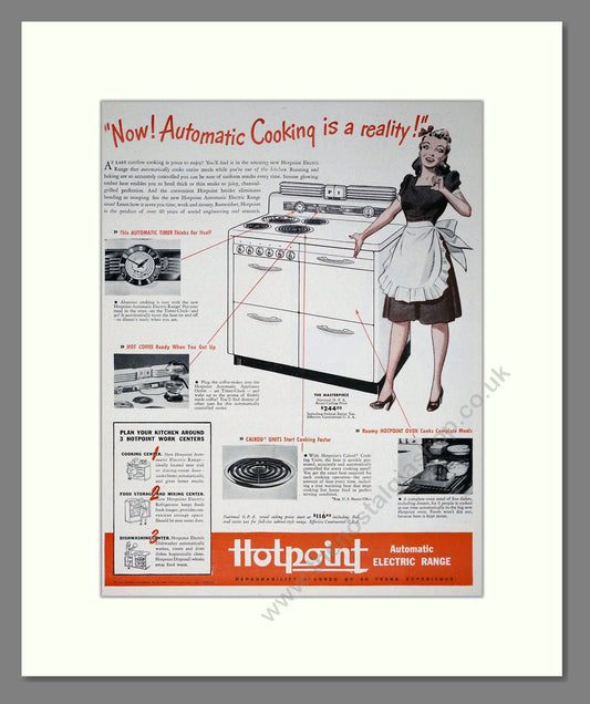 Hotpoint - Range Cooker. Vintage Advert 1946 (ref AD302591)