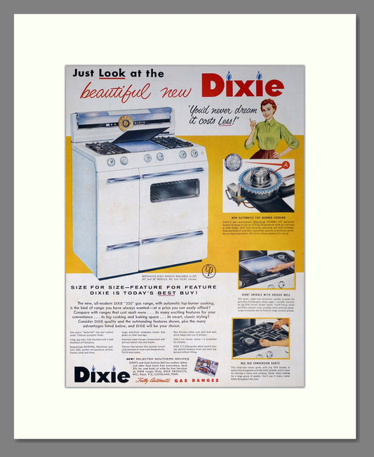 Dixie - Range Cooker. Vintage Advert 1956 (ref AD302594)