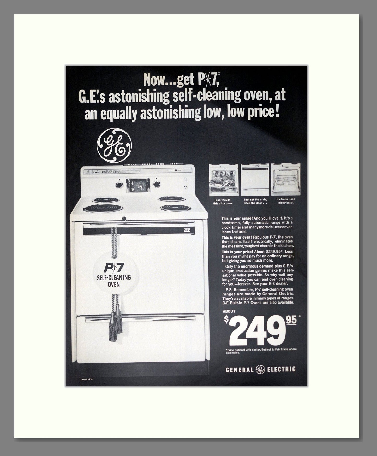 General Electric - Self Cleaning Oven. Vintage Advert 1966 (ref AD302596)