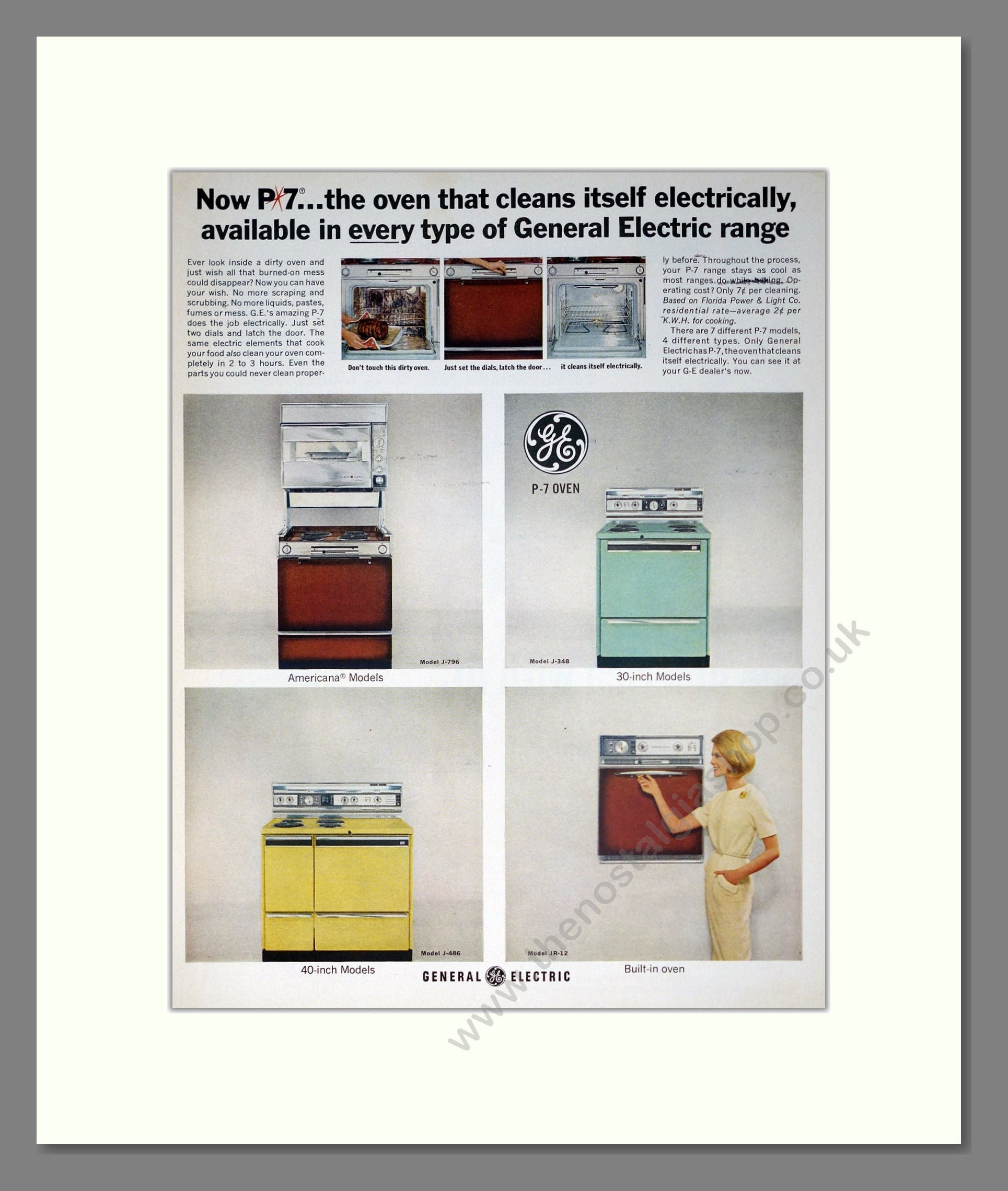 General Electric - Range Cooker. Vintage Advert 1965 (ref AD302597)