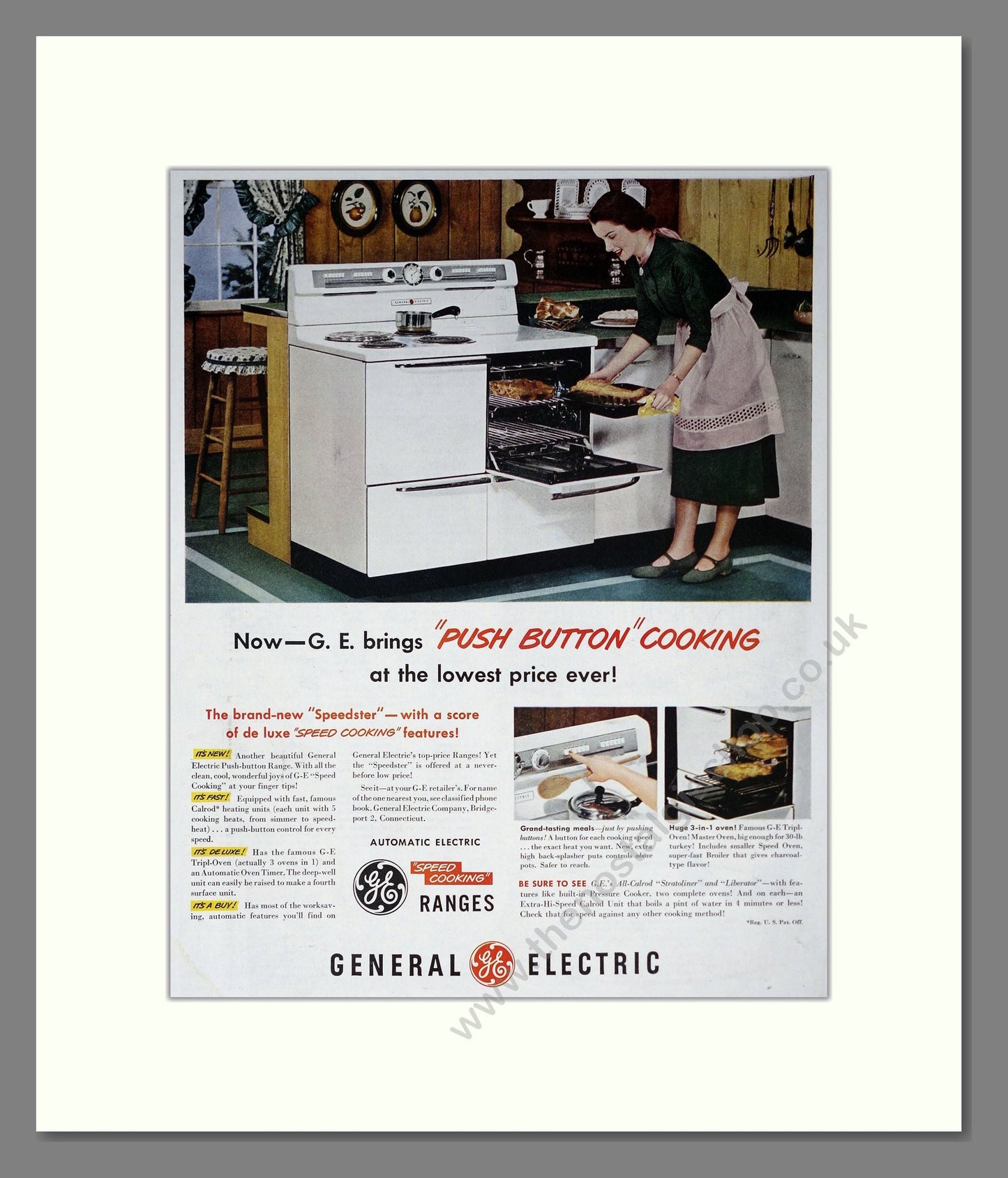 General Electric - Range Cooker. Vintage Advert 1950 (ref AD302601)