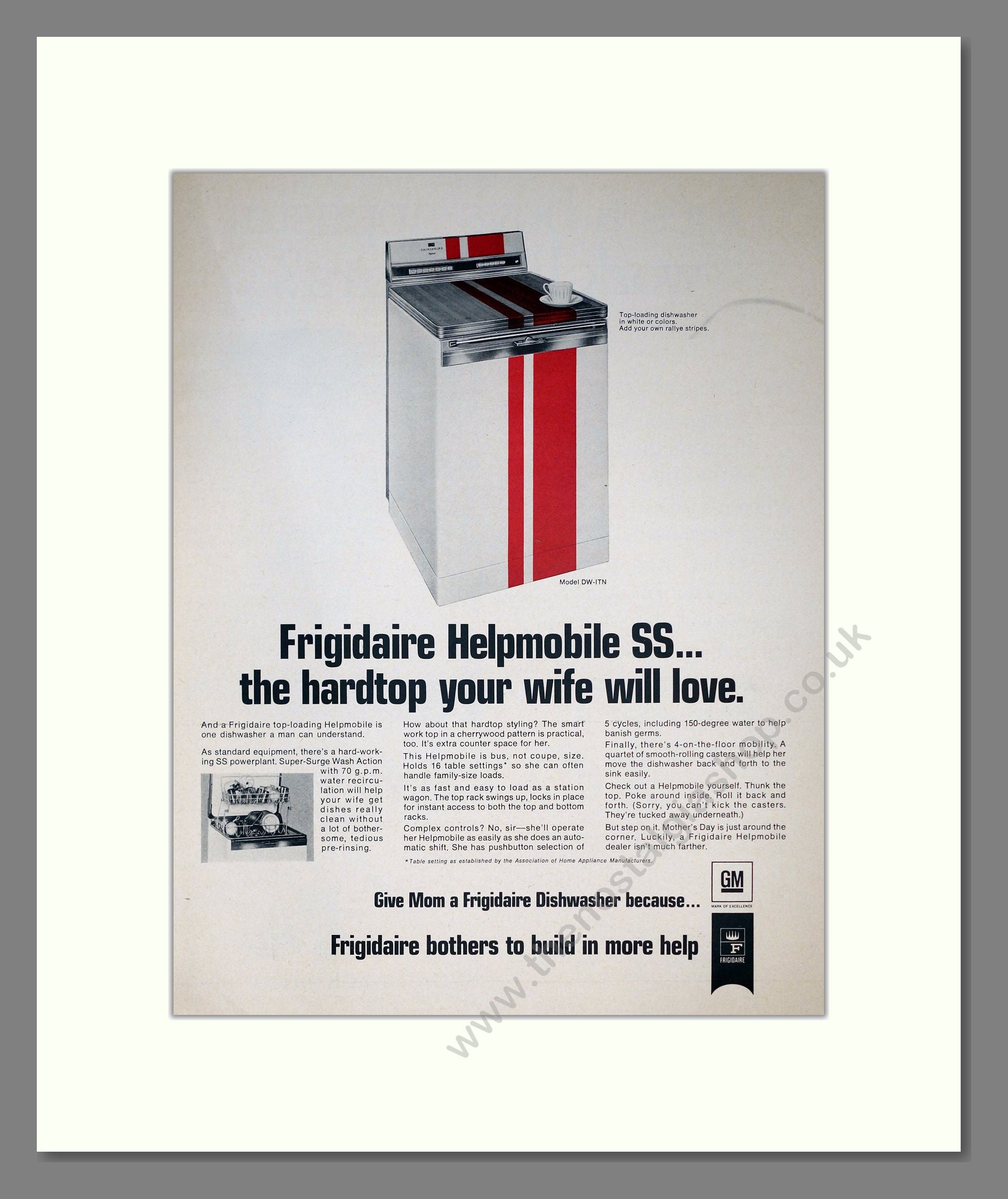 Frigidaire - Dishwasher. Vintage Advert 1968 (ref AD302606)