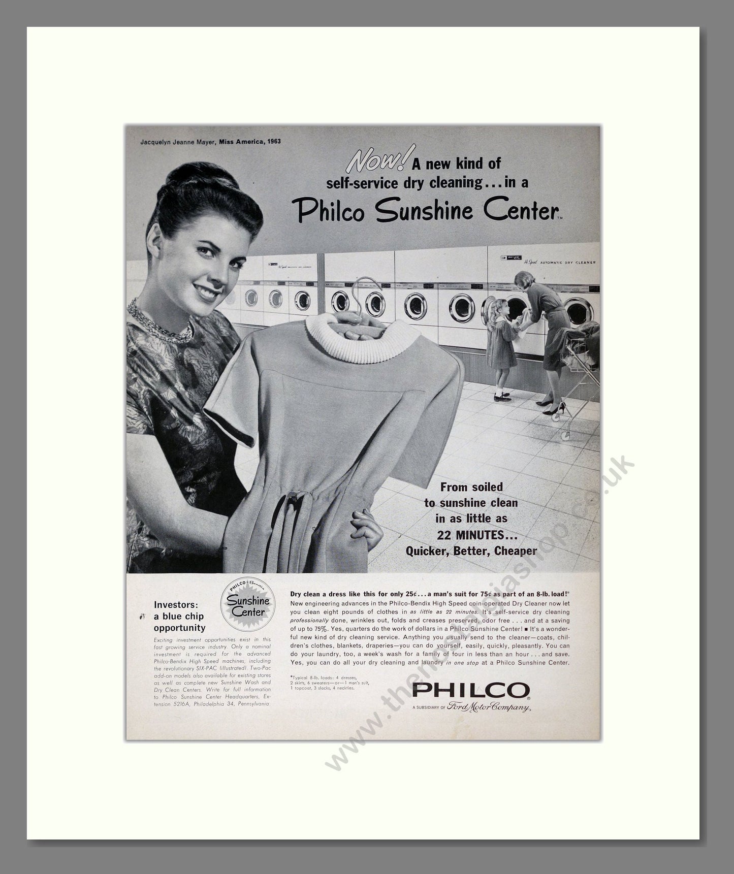 Philco - Dry Cleaning. Vintage Advert 1963 (ref AD302617)