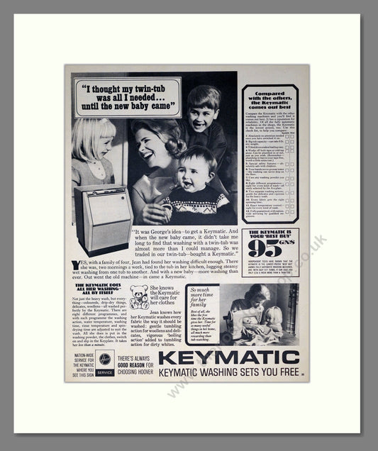 Keymatic - Keymatic Washing Machine. Vintage Advert 1965 (ref AD302637)