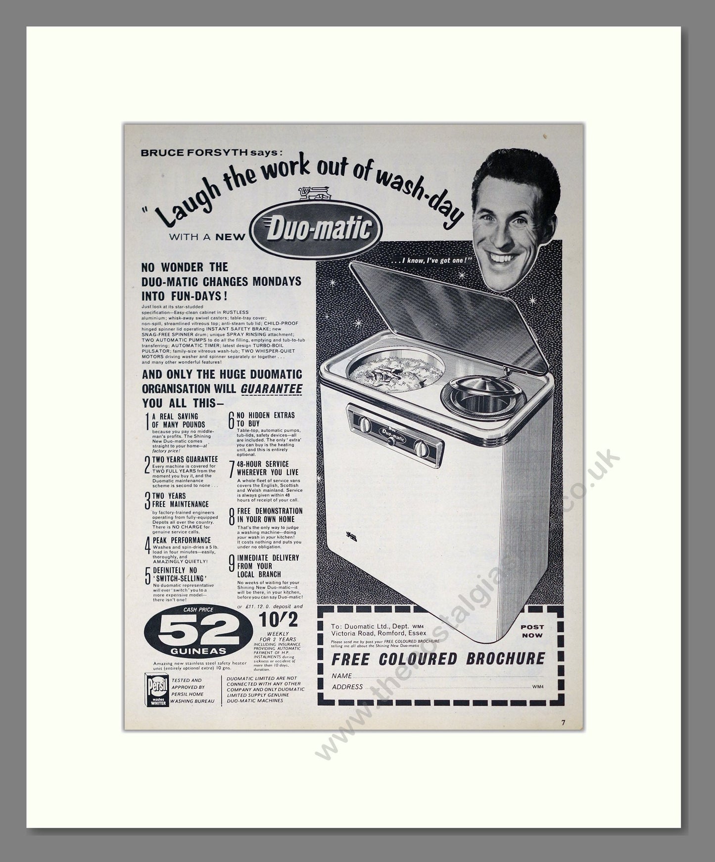 Duomatic - Duomatic Washing Machine. Vintage Advert 1961 (ref AD302645)