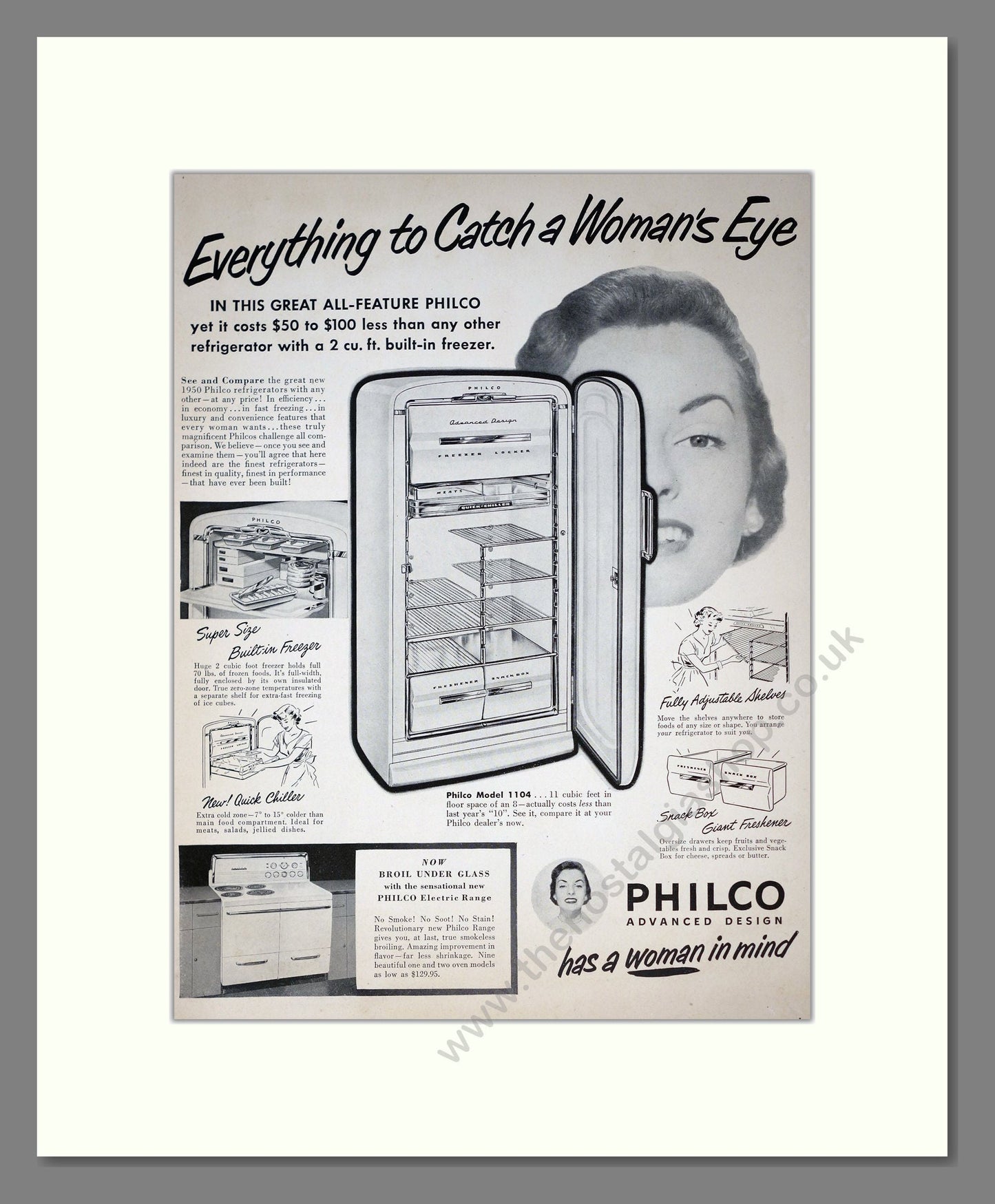 Philco - Refrigerator. Vintage Advert 1950 (ref AD302665)