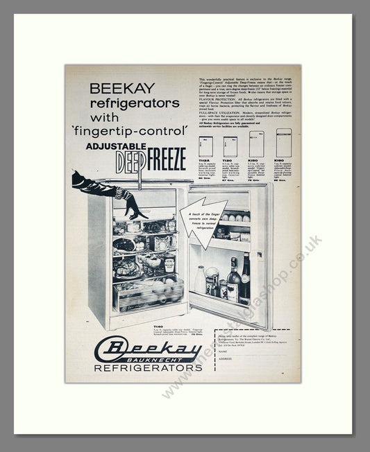 Beekay - Refrigerator. Vintage Advert 1960 (ref AD302674)