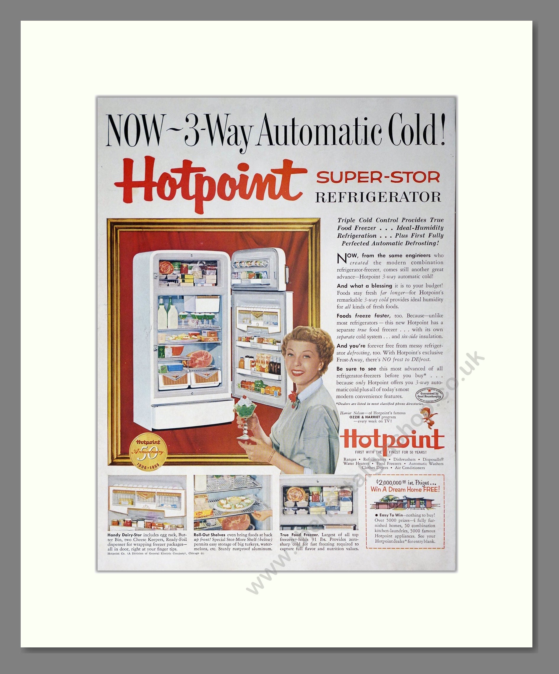 Hotpoint - Refrigerator. Vintage Advert 1955 (ref AD302675)