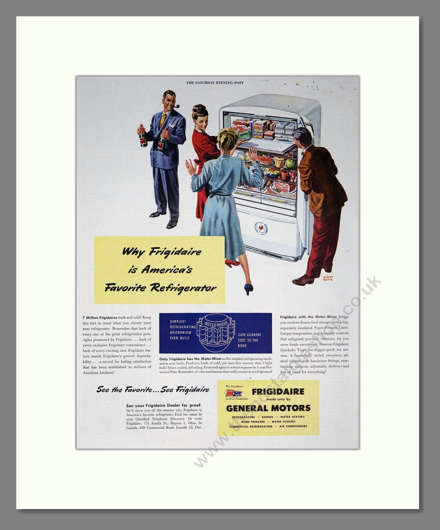 Frigidaire - Refrigerator. Vintage Advert 1945 (ref AD302679)