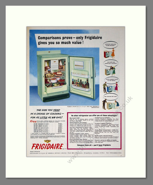 Frigidaire - Refrigerator. Vintage Advert 1956 (ref AD302681)