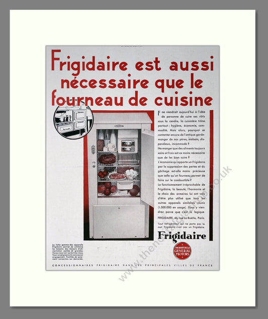 Frigidaire - Refrigerator. Vintage Advert 1931 (ref AD302685)