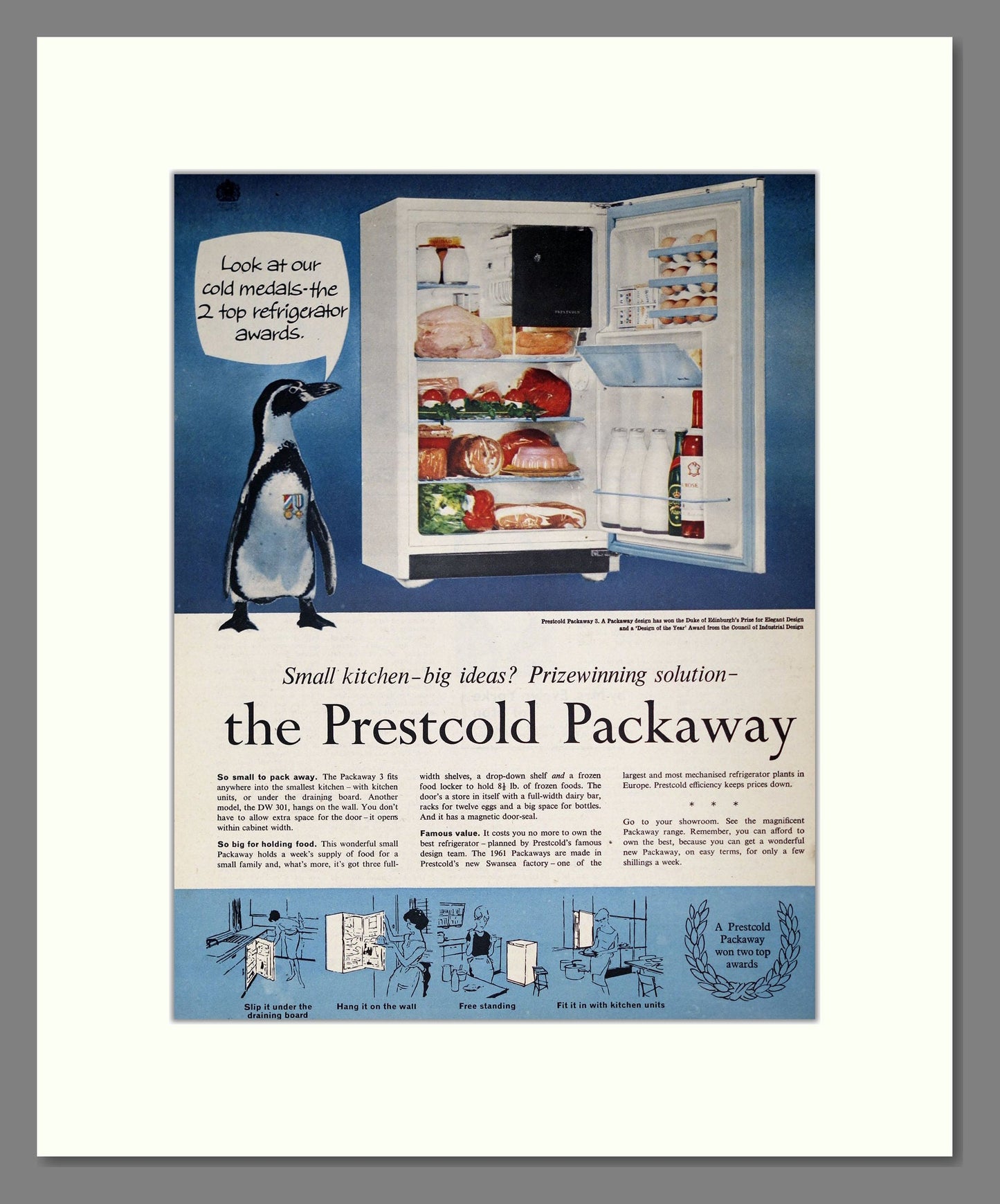 Prestcold - Packaway Refrigerator. Vintage Advert 1961 (ref AD302692)