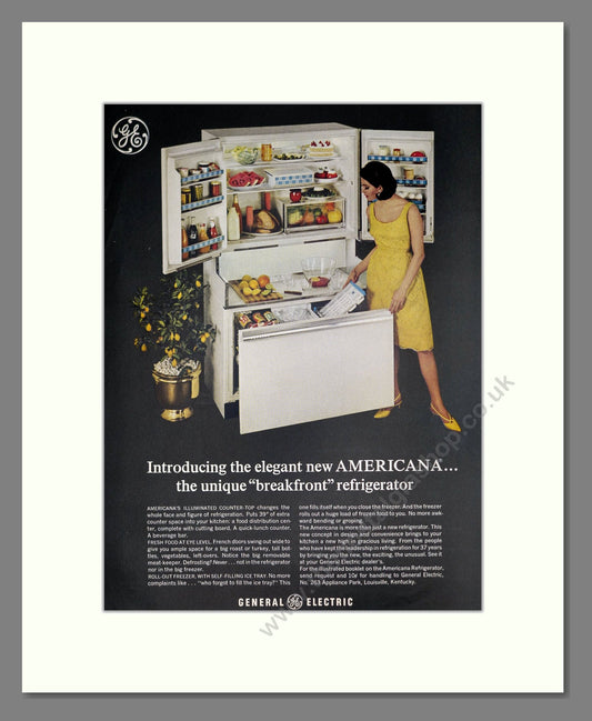 General Electric - Americana Refrigerator. Vintage Advert 1964 (ref AD302698)