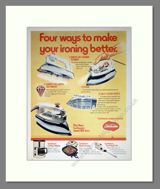 Sunbeam - Irons. Vintage Advert 1981 (ref AD302704)