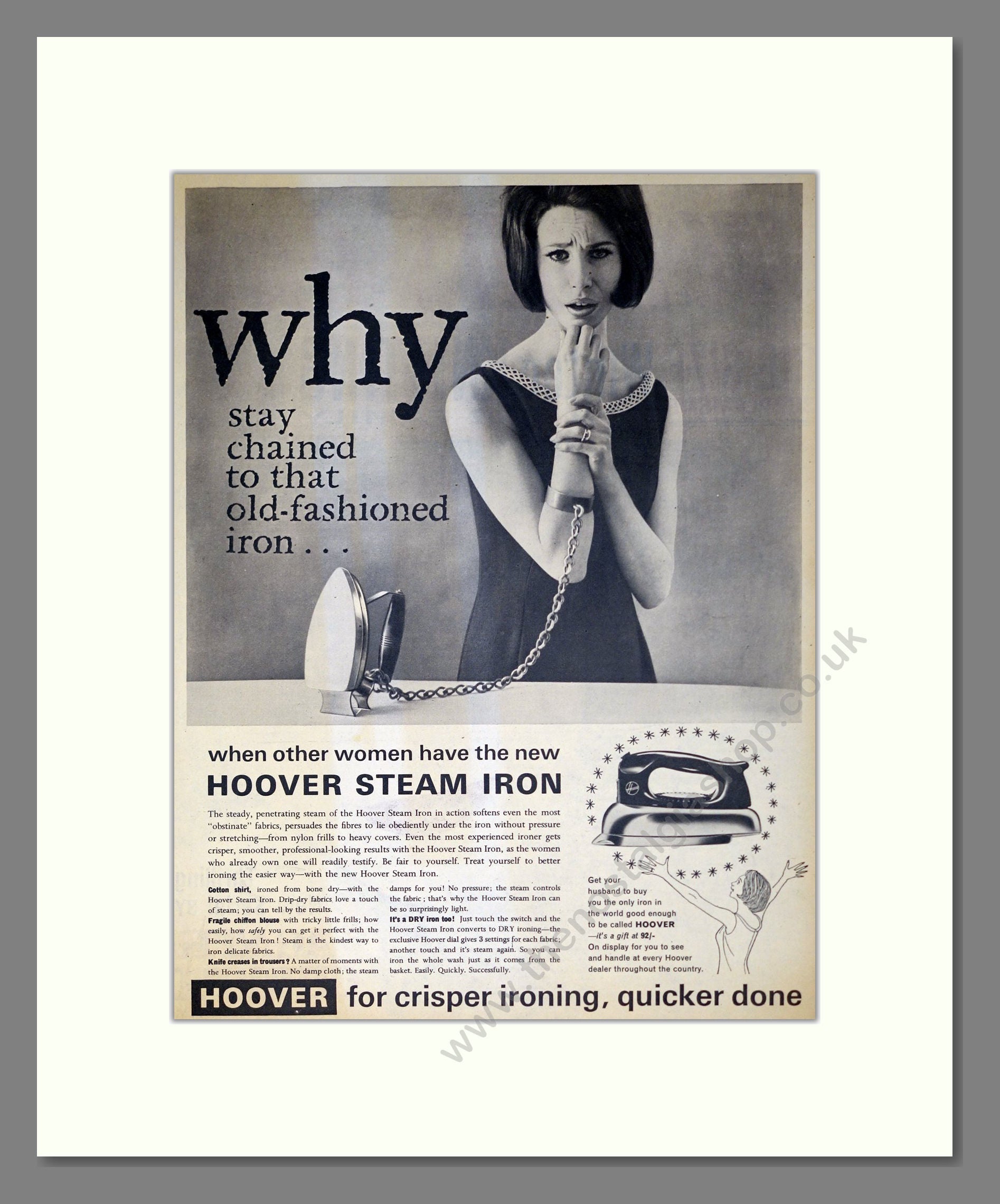 Hoover - Irons. Vintage Advert 1963 (ref AD302709)