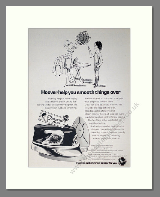 Hoover - Irons. Vintage Advert 1973 (ref AD302710)