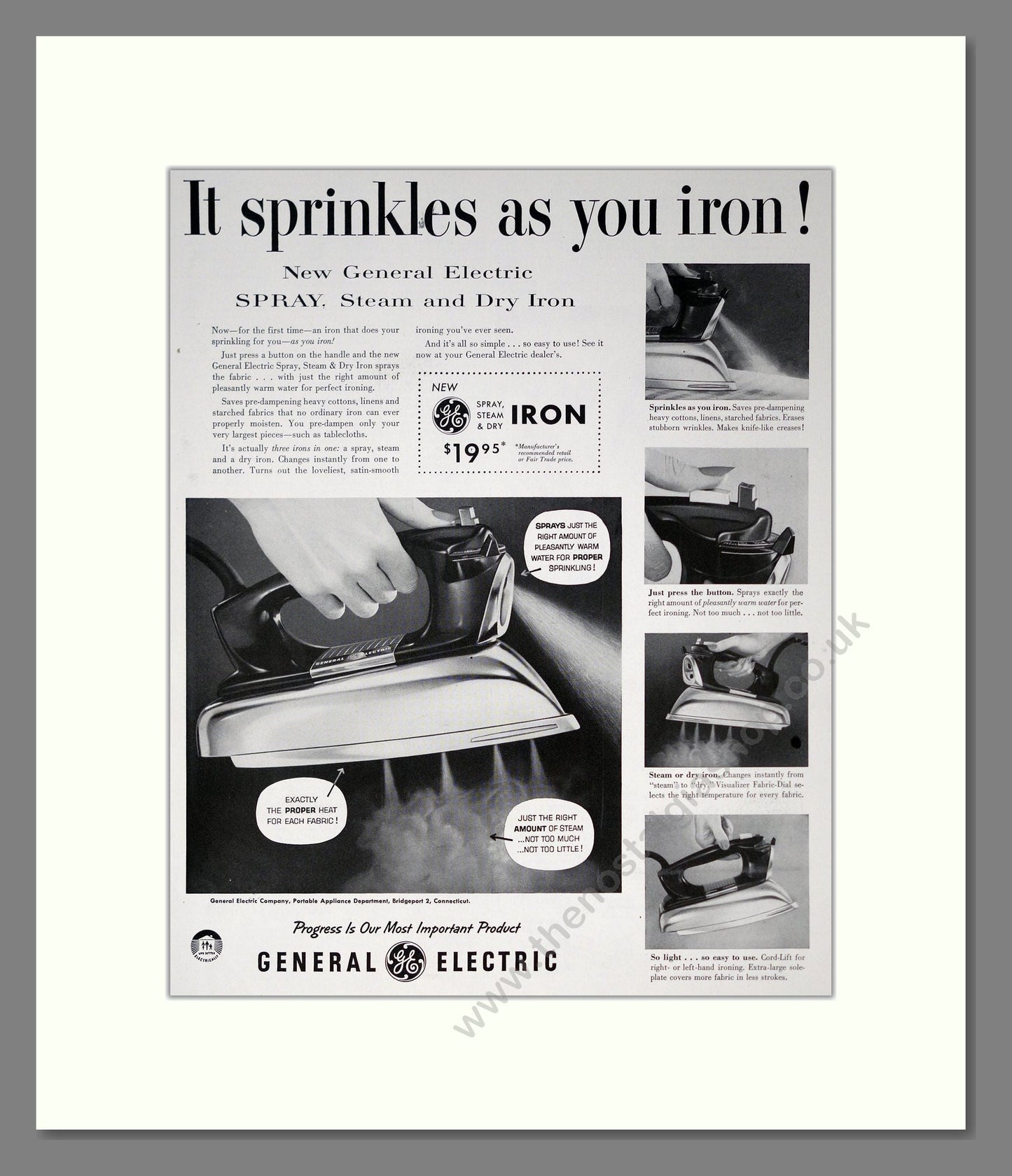 General Electric - Irons. Vintage Advert 1957 (ref AD302712)