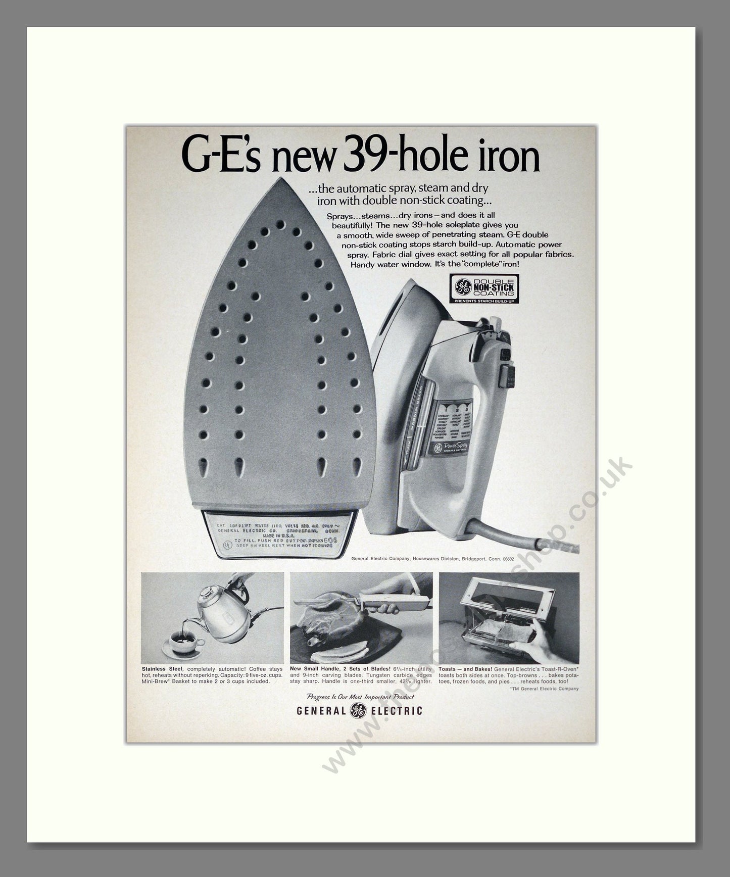 General Electric - Irons. Vintage Advert 1967 (ref AD302714)