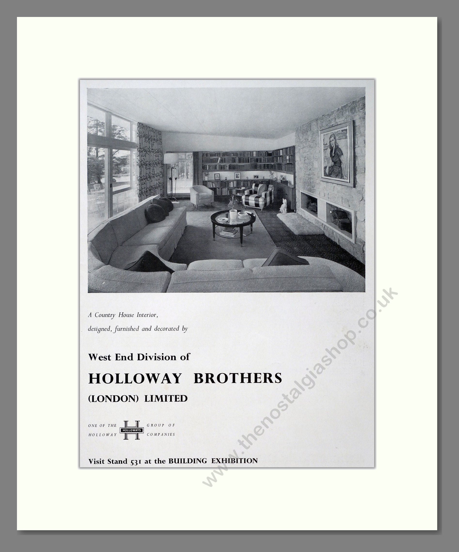 Holloway Brothers - Country House Interior. Vintage Advert 1959 (ref AD302726)