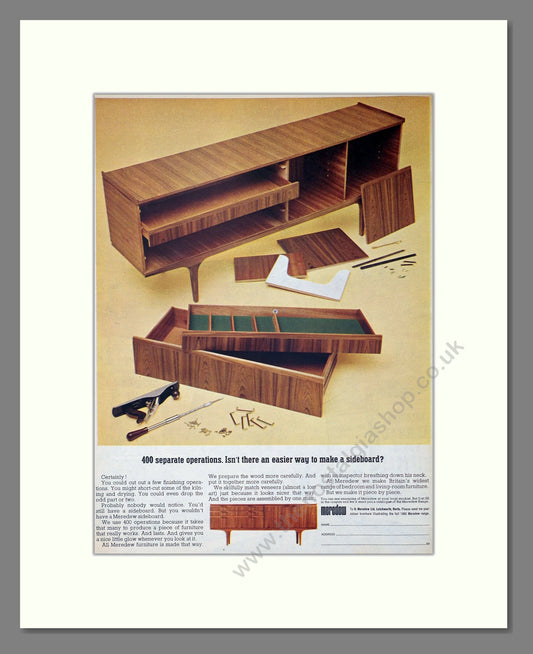 Meredew Program - Sideboard. Vintage Advert 1965 (ref AD302748)