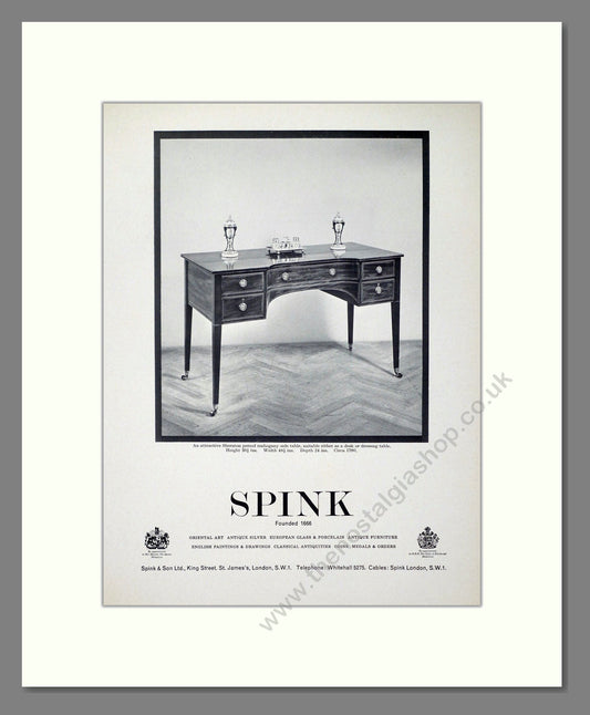 Spink - Side Table. Vintage Advert 1967 (ref AD302756)