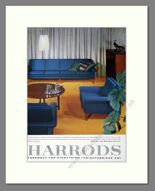 Harrods - Furniture. Vintage Advert 1966 (ref AD302765)