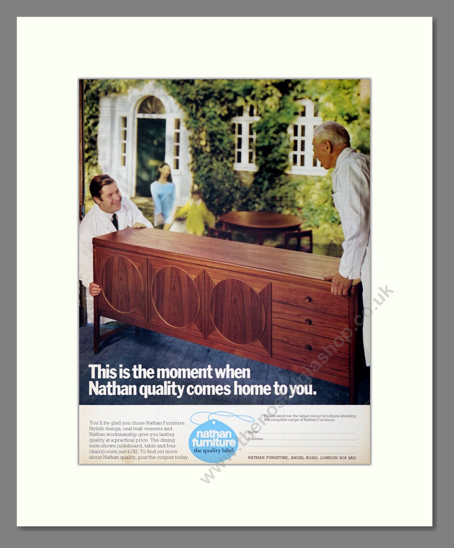 Nathan - Sideboard. Vintage Advert 1972 (ref AD302767)