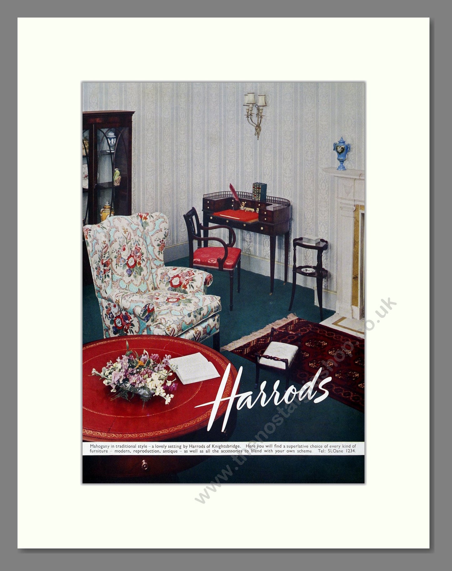 Harrods - Furnishing Galleries. Vintage Advert 1958 (ref AD302781)