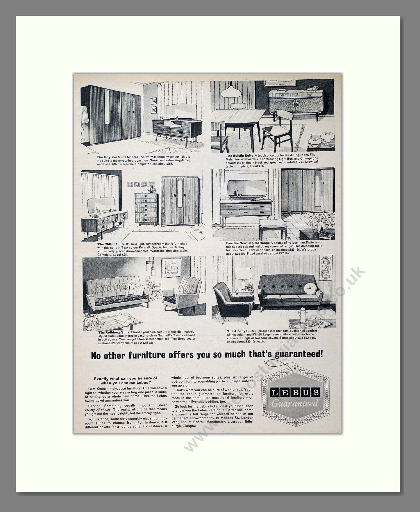 Lebus - Furniture Sets. Vintage Advert 1965 (ref AD302782)