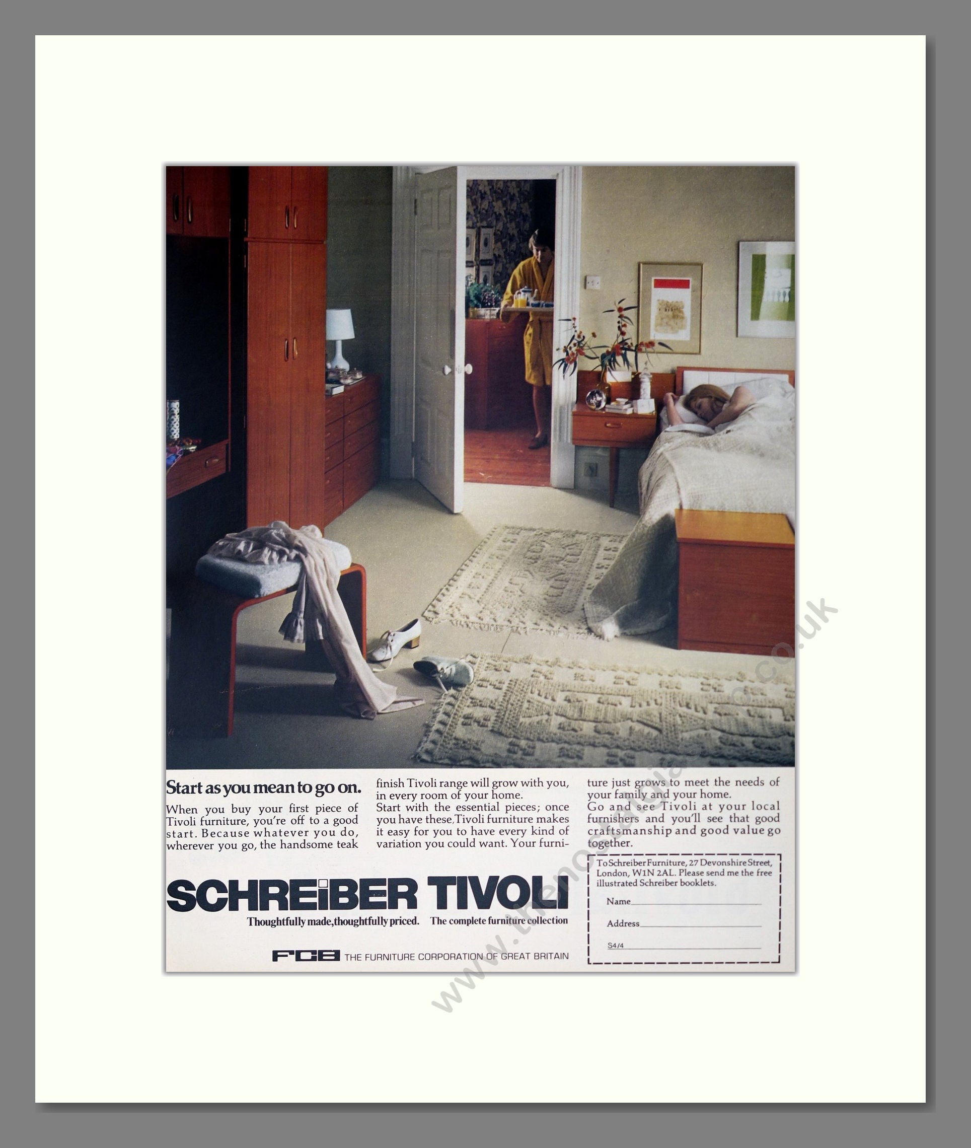 Schreiber - Bedroom Furniture. Vintage Advert 1971 (ref AD302786)