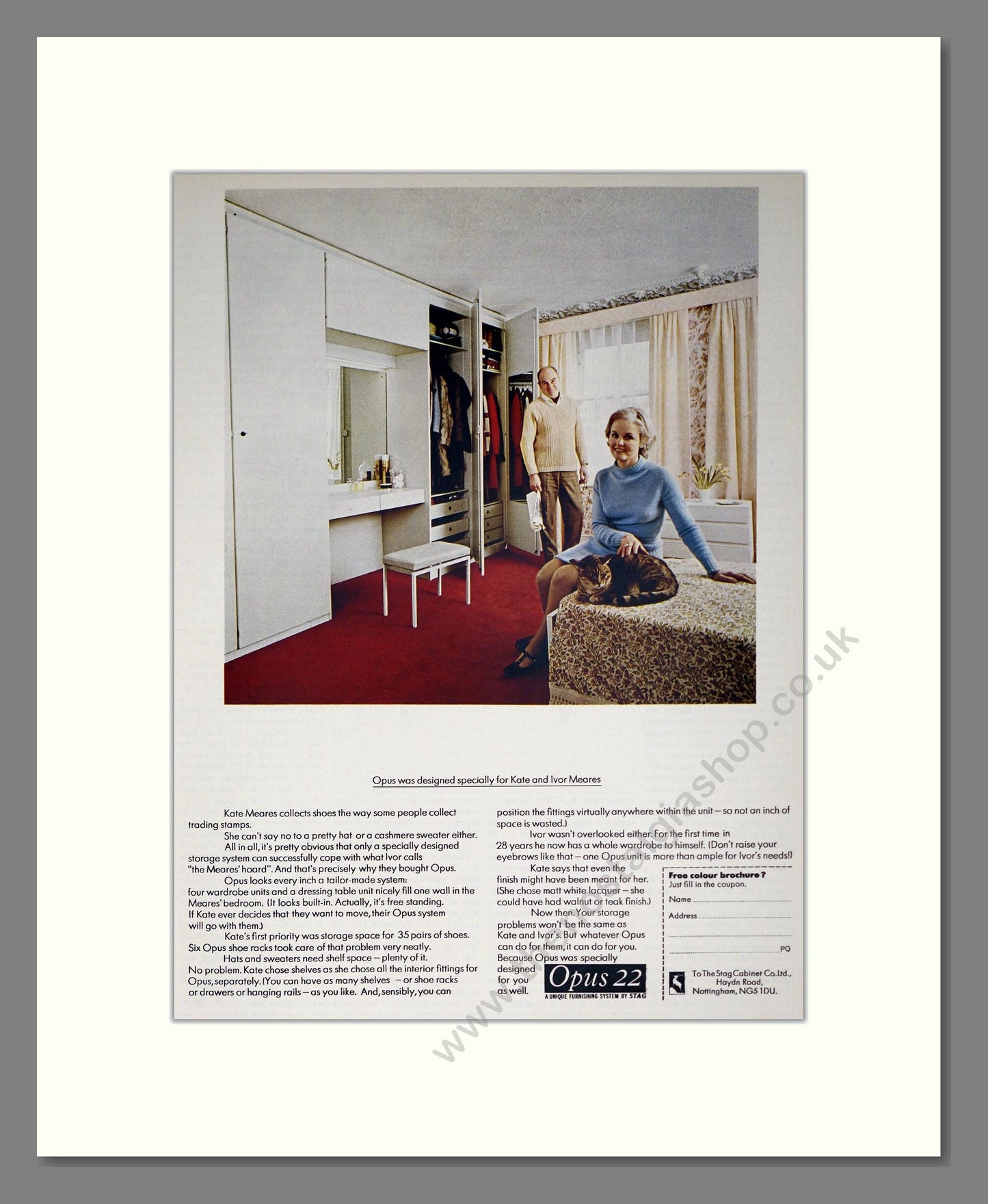 Opus - Bedroom Furniture. Vintage Advert 1974 (ref AD302796)