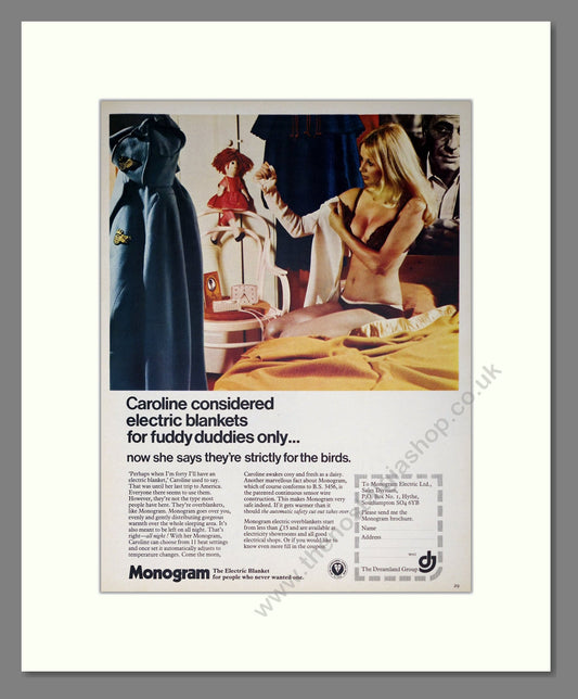 Monogram - Electric Blanket. Vintage Advert 1972 (ref AD302812)