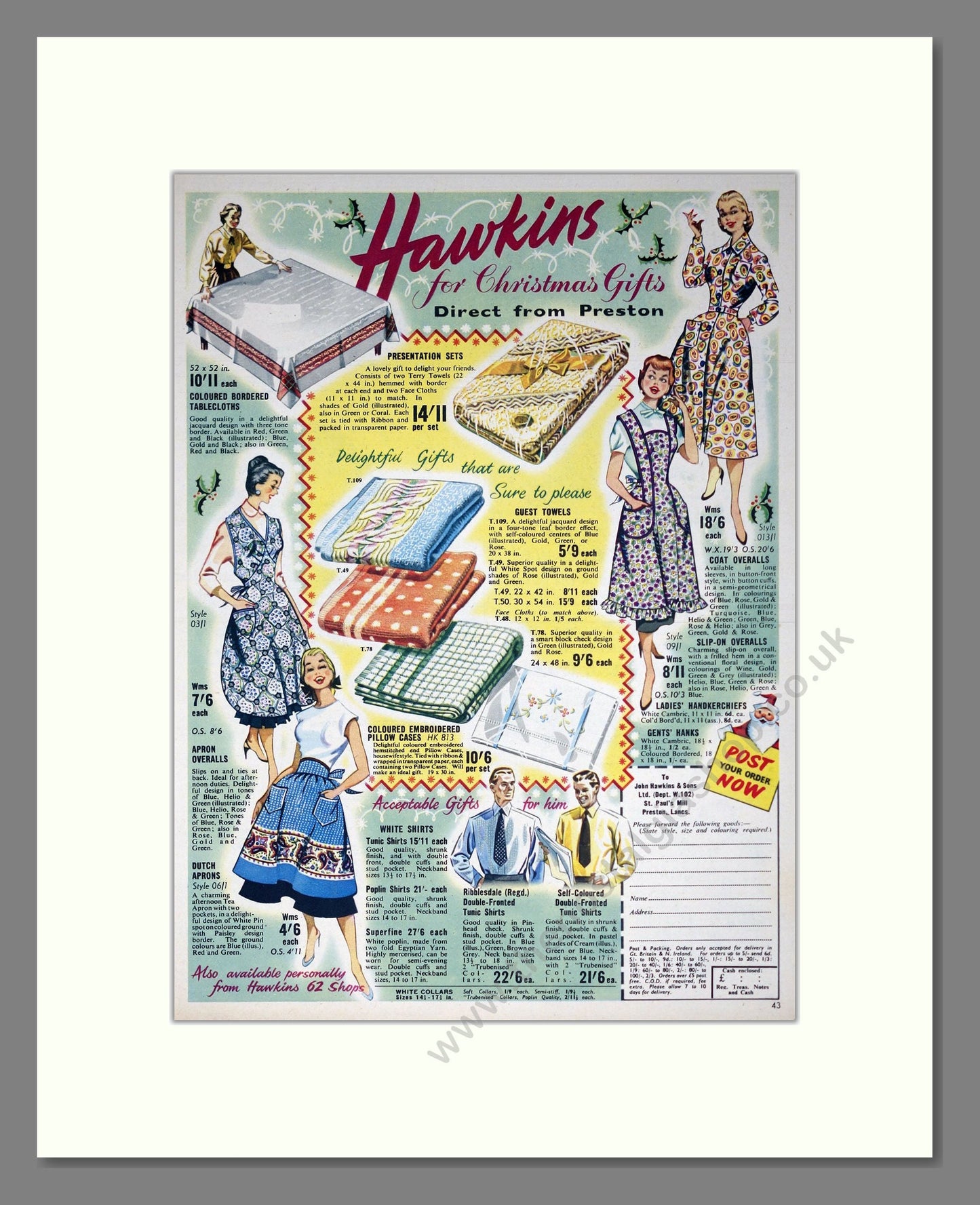 Hawkins - Christmas Gifts. Vintage Advert 1956 (ref AD302814)