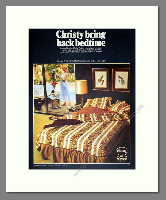 Christy - Sheets. Vintage Advert 1973 (ref AD302817)