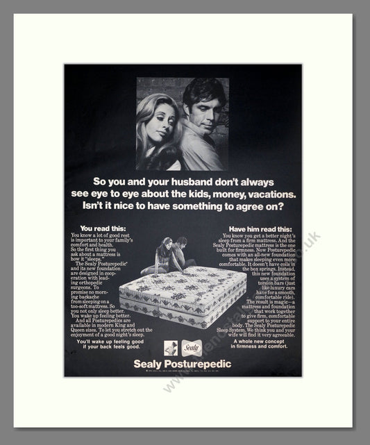 Sealy - Posturepedic Mattress. Vintage Advert 1970 (ref AD302824)