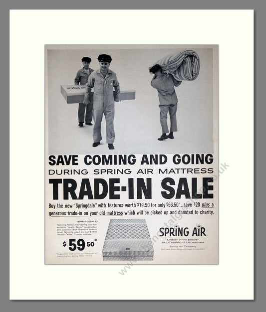 Spring Air - Mattress Sale. Vintage Advert 1964 (ref AD302835)