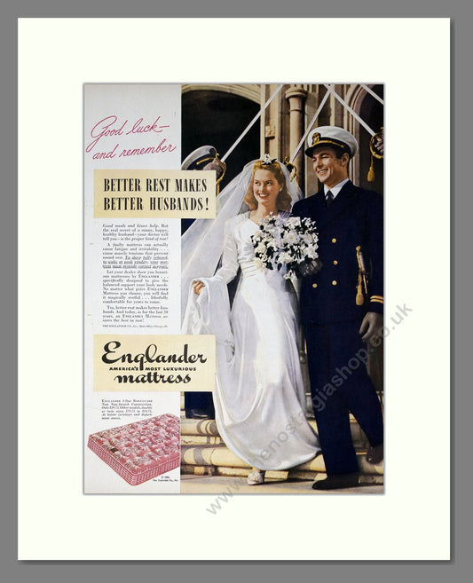 Englander - Bodyguard Mattress. Vintage Advert 1945 (ref AD302842)