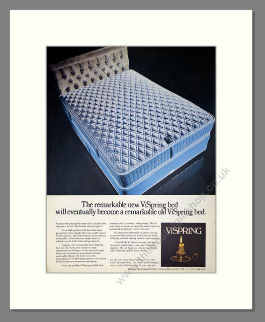 ViSpring - Bed and Mattress. Vintage Advert 1969 (ref AD302846)