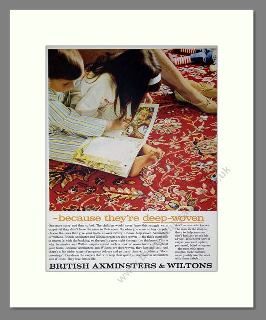 British Axminster and Wiltons - Deep Woven Carpets. Vintage Advert 1963 (ref AD302907)