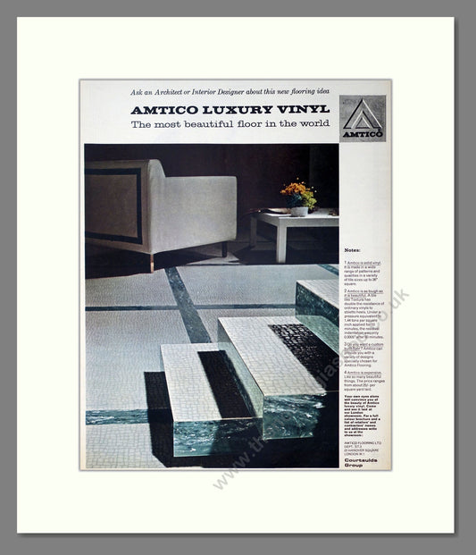 Amtico - Luxury Vinyl Floors. Vintage Advert 1966 (ref AD302931)