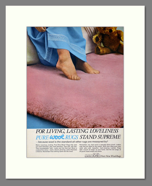 Pure New Wool - Lovely Rugs. Vintage Advert 1965 (ref AD302939)