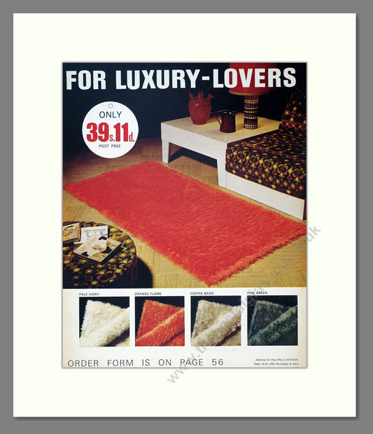 Luxury-Lovers - Rugs. Vintage Advert 1969 (ref AD302942)