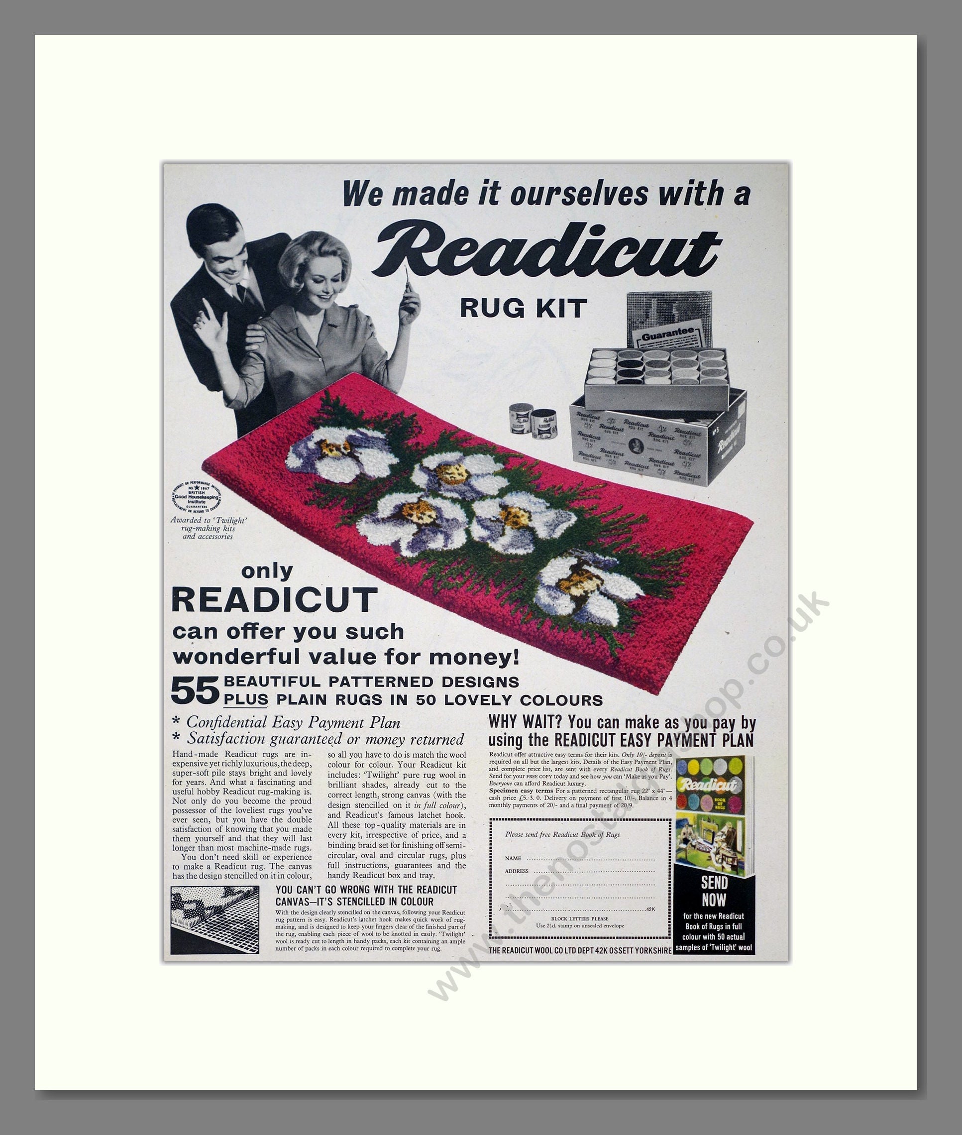 Readicut - Rug Kit. Vintage Advert 1964 (ref AD302944)