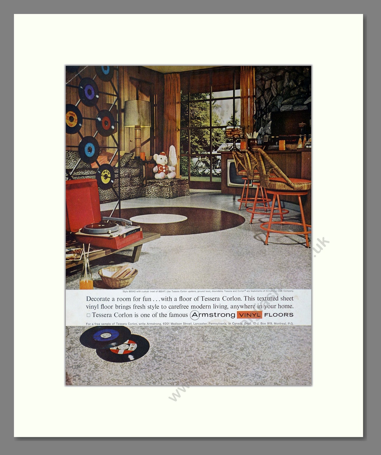 Armstrong - Vinyl Floors. Vintage Advert 1962 (ref AD302947)