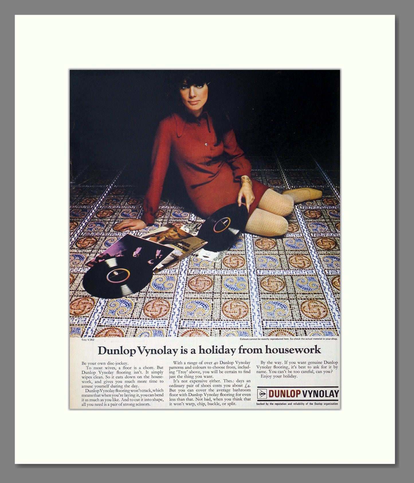 Dunlop - Vynolay. Vintage Advert 1967 (ref AD302953)