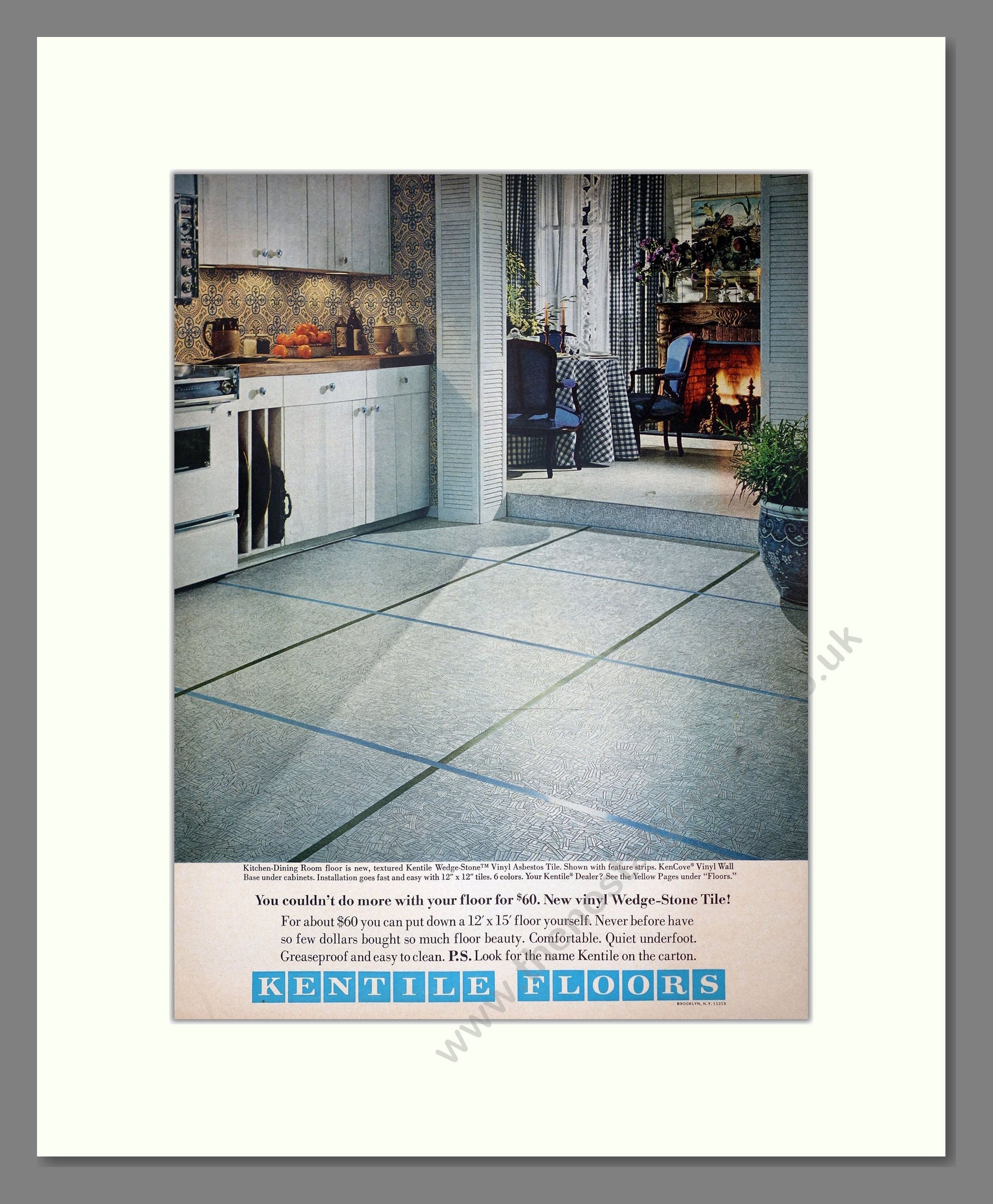 Kentile - Vinyl Floors. Vintage Advert 1968 (ref AD302958)